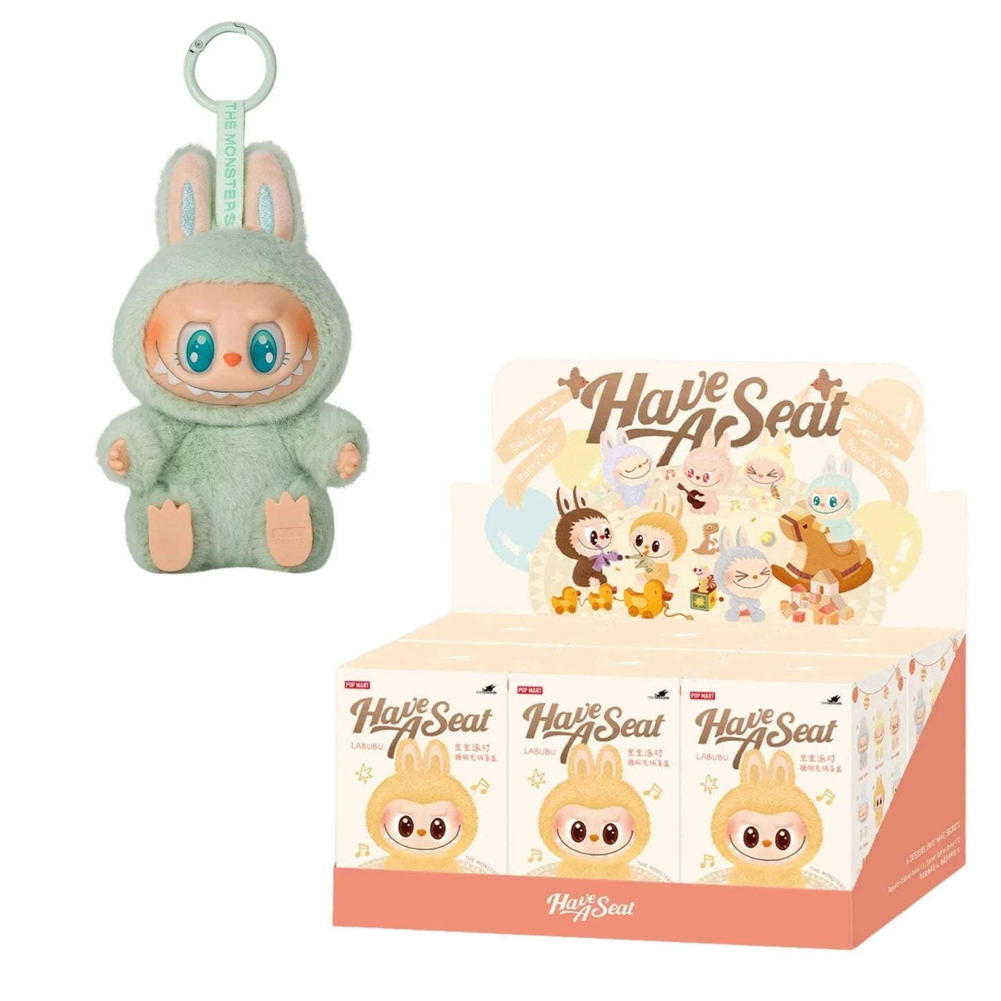 Pop Mart Labubu Doll Wings of Fortune Vinyl Plush the Monsters Hanging Card Toys for Modern Home Decor Blind Box Figures Macaron