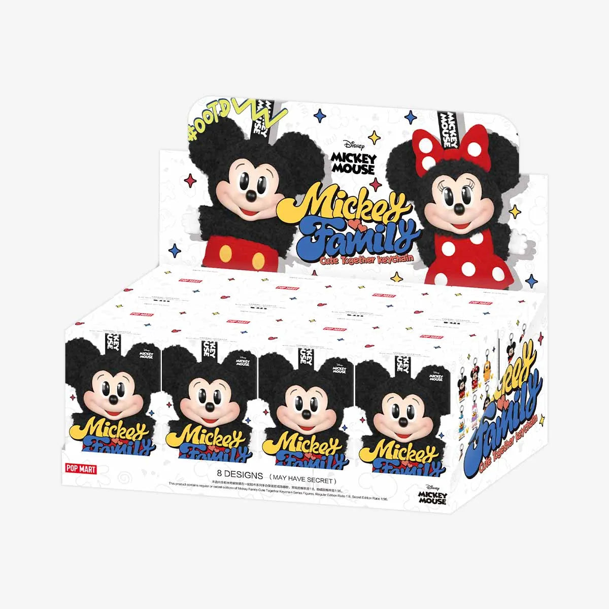 Original Official Popmart Mouse Family Cute Together Friend Keychain Series Figures Plush Doll Toys Blind Mystery Boxes
