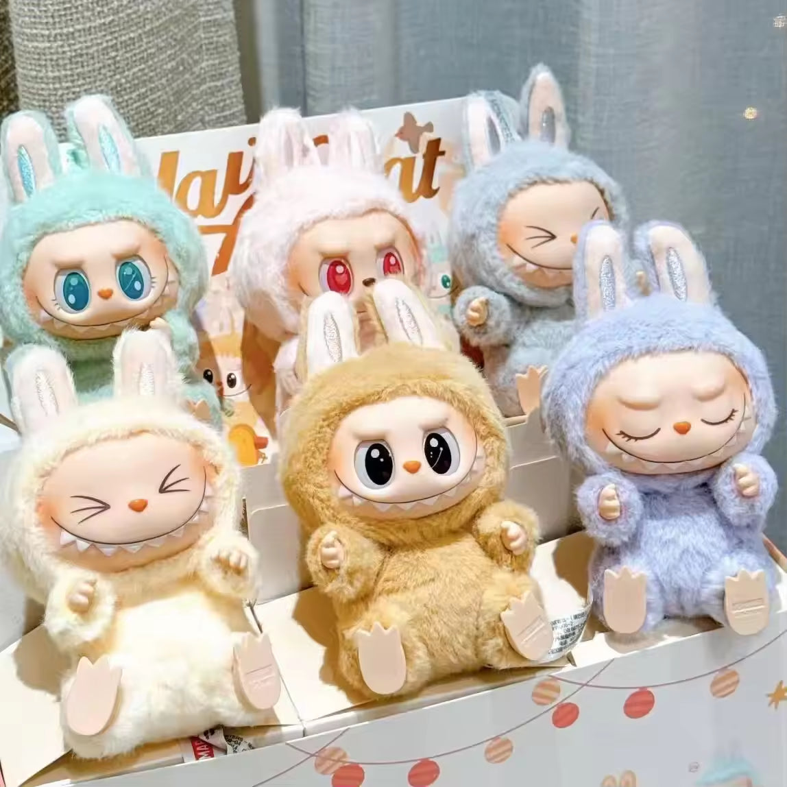 Original Authentic Popmart Labubu the Monsters Exciting Macaron Have a Seat Big Into Energy Plush Doll Toys Mystery Blind Boxes