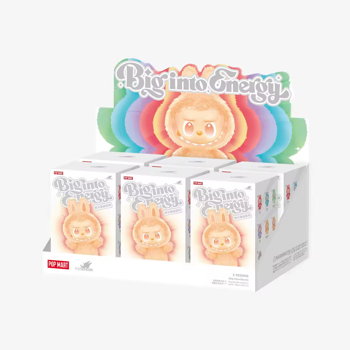 Presale Original New Arrival Popmart V3 3.0 Generation the Monsters Labubu Big Into Energy Vinyl Plush Pendant Blind Mystery Box