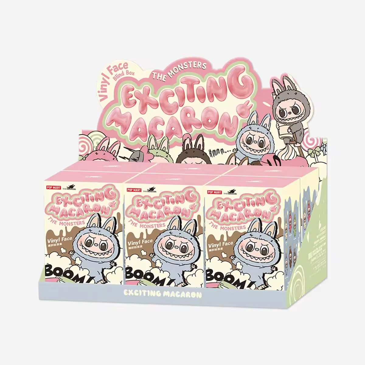 Original Authentic Popmart Labubu the Monsters Exciting Macaron Have a Seat Big Into Energy Plush Doll Toys Mystery Blind Boxes