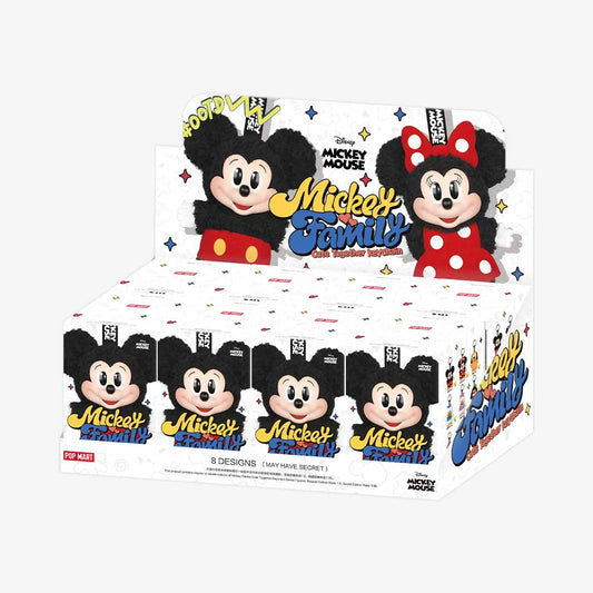 Original Official Popmart Mouse Family Cute Together Friend Keychain Series Figures Plush Doll Toys Blind Mystery Boxes