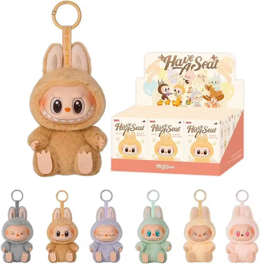 Original Authentic Popmart Labubu the Monsters Exciting Macaron Have a Seat Big Into Energy Plush Doll Toys Mystery Blind Boxes